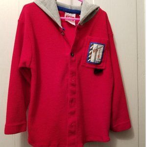 💖✨SUPER CUTE✨💖 New Little Levi's Red Shirt with Grey Hood-  Boy Toddlers 3T